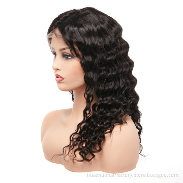 Brazilian Human Hair Lace Front Long Loose Deep Pre-plucked Natural Hair Line 360 Lace Frontal Wig